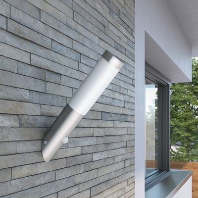 RVS Gardenlamp Wall Lamp Waterproof with Motion Detector