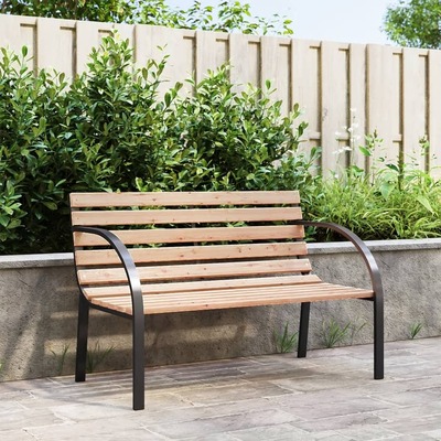 Garden Bench 112 cm Wood and Iron