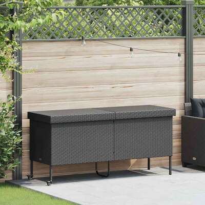 Premium Garden Storage Box with Wheels Home Use Garden Leisure 