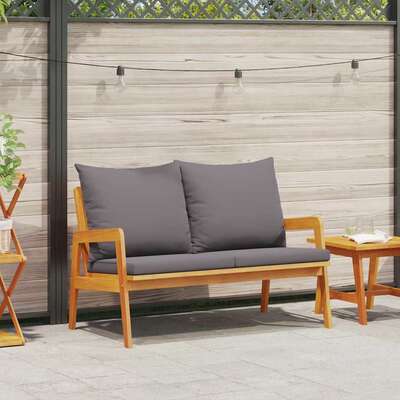 Contemporary Garden Bench with Cushion Oil Home Decor Accent Urban Style 