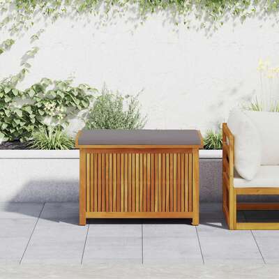 Functional Outdoor Cushion Box 90x50x60.5 Living Space Solid Wood Acacia