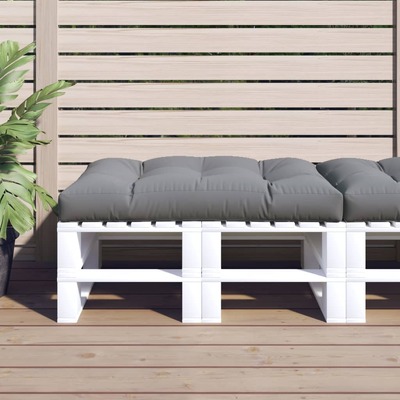 Grey Upholstered Seat Cushion