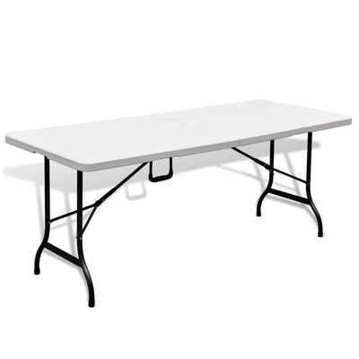 Folding Garden Table White  HDPE