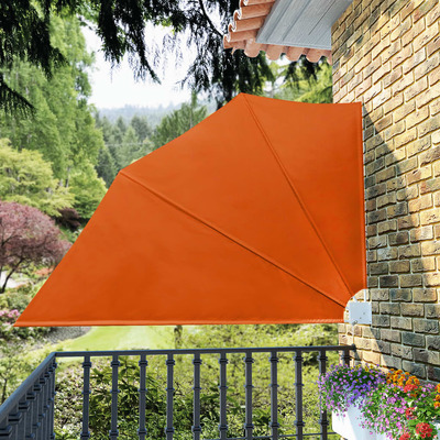 Collapsible Balcony Side Awning - Terracotta