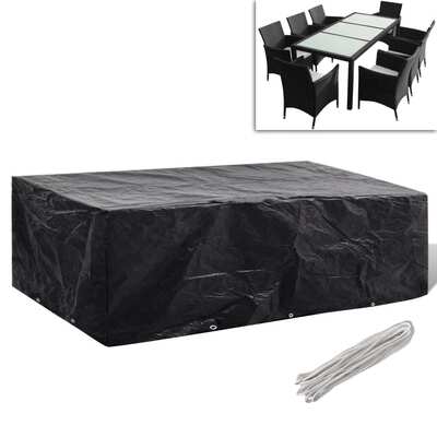 Garden Furniture Cover 8 Person Poly Rattan Set 10 Eyelets 