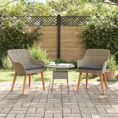 Premium Garden Chair 2 pcs Black Relaxing Seating Garden Leisure 