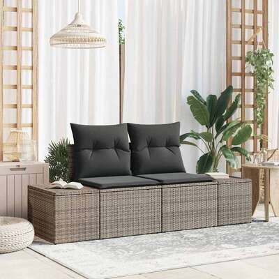 Stylish Garden Sofa with Cushion Grey Garden Gathering Urban Style 