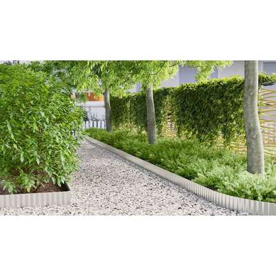 Garden Edge Silver Galvanised 1000x20x0.03cm