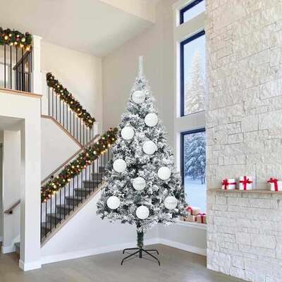 Minimalist Christmas Bauble Set 3 pcs White - Space-Saving Style