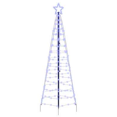 Modern LED Christmas Tree with Ground Spikes Blue 250cm Iron - Premium