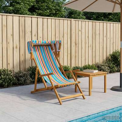 Outdoor Deck Chair 3 Position 67.5x113x103cm