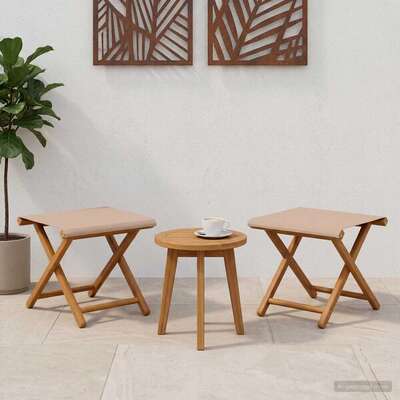Waterproof Polyester Chair - Taupe 41x42x36.5cm