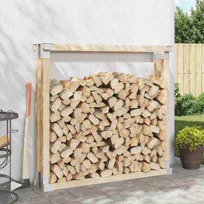 Firewood Stack Aid 12pc Steel Silver | EXTG