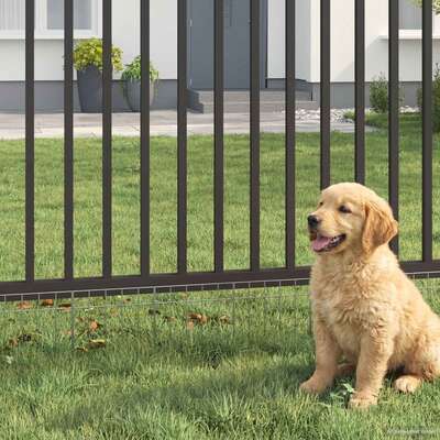 Galvanised Steel Garden Fence Panels 24pk | EXTG