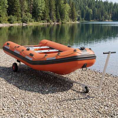 Boat Trailer Adjustable Silver 350x106x90cm