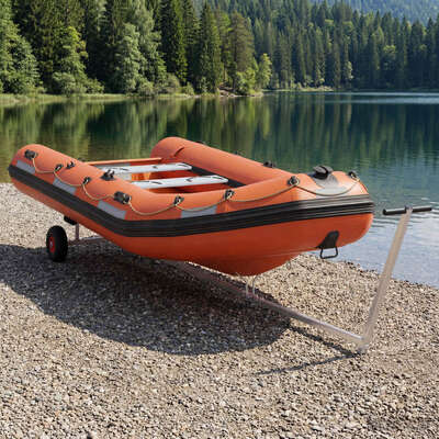 Boat Trailer Adjustable Silver 351x106x86cm