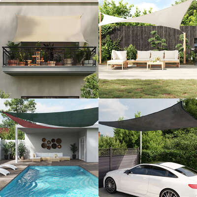 Sunshade Sail HDPE Rectangular  Anthracite