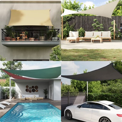 Sunshade Sail Oxford Fabric Rectangular  Beige