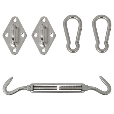 Five Piece Sunshade Sail Mounting Kit Stainless Steel 
