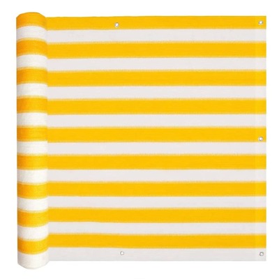 Balcony Screen HDPE Yellow and White