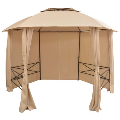 Garden Marquee Pavilion Tent with Curtains Hexagonal 