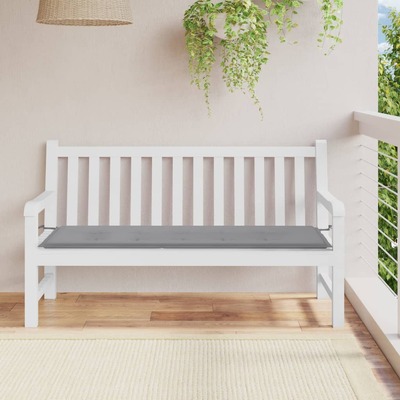 Garden Bench Cushion Grey 150x50x3 cm