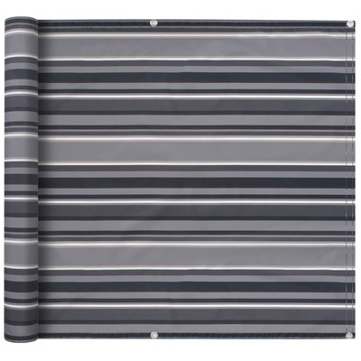 Balcony Screen Oxford Fabric Stripe Grey
