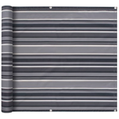 Balcony Screen Oxford Fabric Stripe - Grey