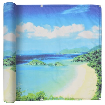 Balcony Screen Oxford Fabric- Lake View Print