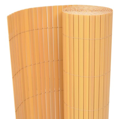 Double-Sided Garden Fence PVC Yellow