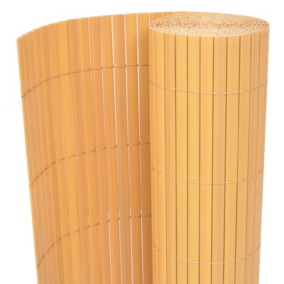 Double-Sided Garden Fence PVC - Yellow
