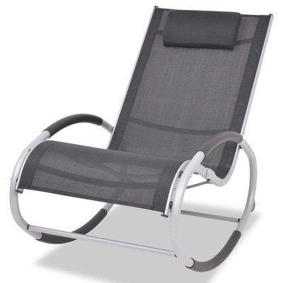 Outdoor Rocking Chair Aluminium and Textilene