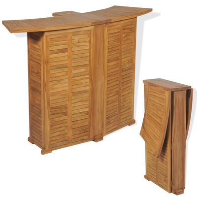 Folding Bar Table  Solid Teak Wood