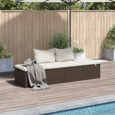 Garden Bed Brown Poly Rattan