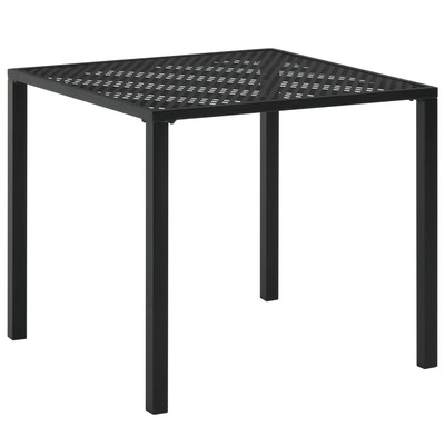 Garden Table Black  Steel