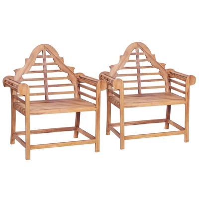 Garden Chair 2 pcs  Solid Teak