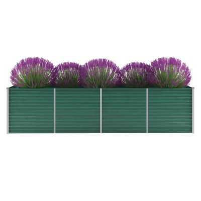 Garden Planter Galvanised Steel / Green