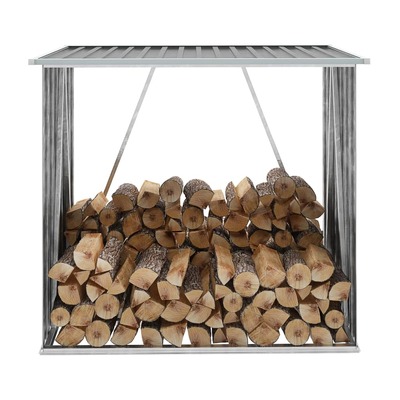 Garden Log Storage Shed Galvanised Steel  