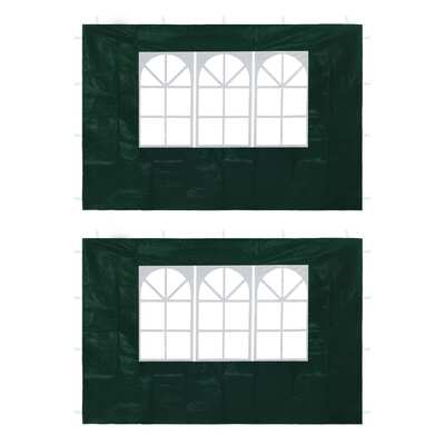 Party Tent Sidewalls 2 pcs with Window Green