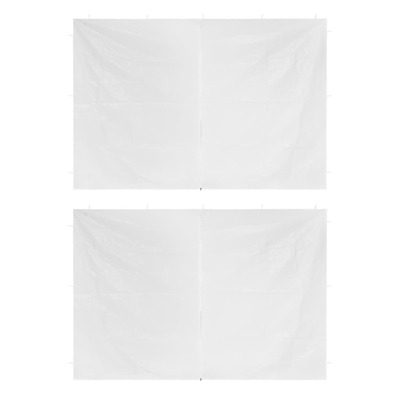 Party Tent Doors 2 pcs with Zipper White 