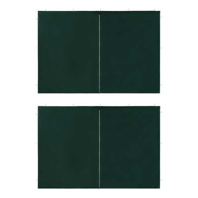 Party Tent Doors 2 pcs with Zipper Green 