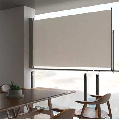 Patio Retractable Side Awning - Cream