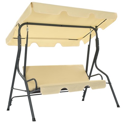 Garden Swing Chair Cream White 