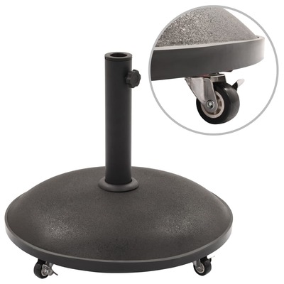 Parasol Base Black Concrete Round 25 kg