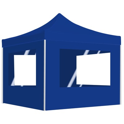 Professional Folding Party Tent with Walls Aluminium  Blue