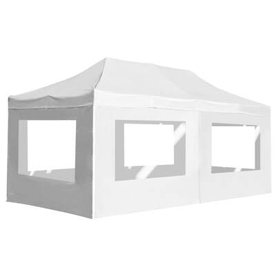 Professional Folding Party Tent with Walls Aluminium 6x3 m White