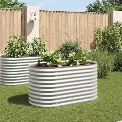 Garden Planter Galvanised   Steel 
