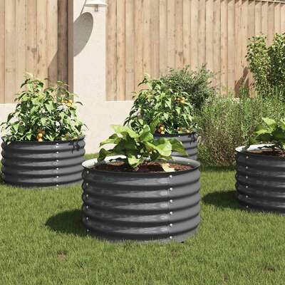 Garden Planter Galvanised Steel 