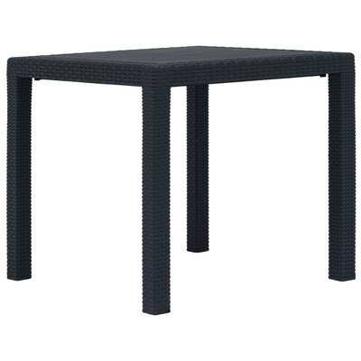 Garden Table Anthracite  Plastic Rattan Look