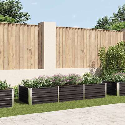 45727 Garden Raised Bed Anthracite 240x80x45 cm Galvanised Steel